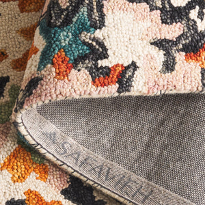 Safavieh Aspen Hand-tufted Traditional Area Rug – Luxurious Wool & Cotton Blend For Timeless Elegance Ivory ,Pink 85% Wool,15% Cotton Apn104a-5