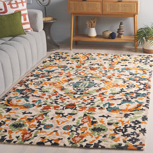 Safavieh Aspen Hand-tufted Traditional Area Rug – Luxurious Wool & Cotton Blend For Timeless Elegance Ivory ,Pink 85% Wool,15% Cotton Apn104a-5