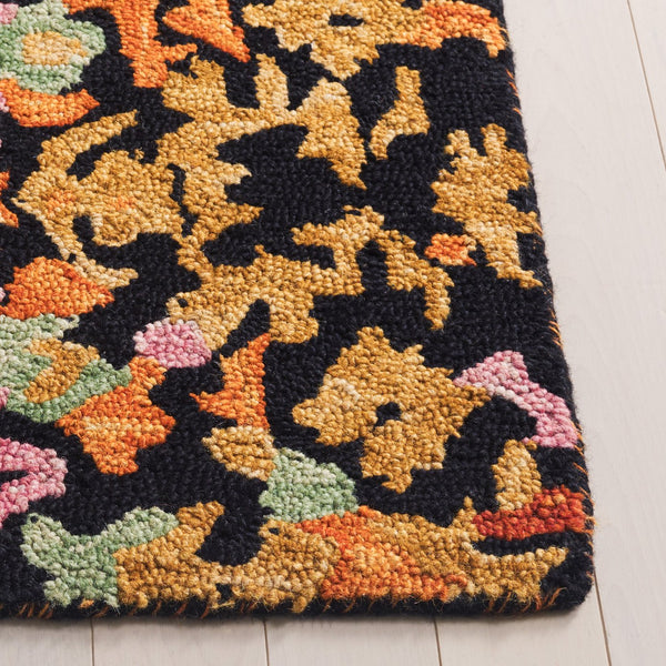 Safavieh Aspen Hand-tufted Floral Rug - Elegant Wool Blend For High-traffic Areas, Perfect For Home Décor Black ,Rust 85% Wool,15% Cotton Apn104p-29