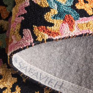 Safavieh Aspen Hand-tufted Floral Rug - Elegant Wool Blend For High-traffic Areas, Perfect For Home Décor Black ,Rust 85% Wool,15% Cotton Apn104p-29