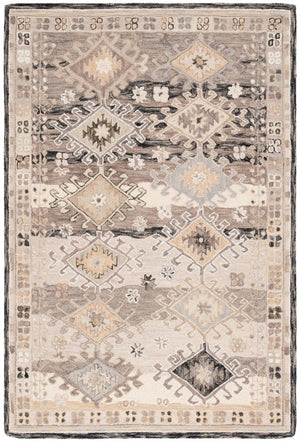 Safavieh Aspen Hand-Tufted Wool Runner Oriental Pattern Hallway Rug in Charcoal Beige 5'-0" x 8'-0" APN105H-5