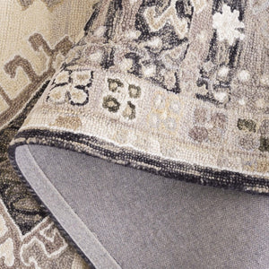 Safavieh Aspen Hand-Tufted Wool Runner Oriental Pattern Hallway Rug in Charcoal Beige 5'-0" x 8'-0" APN105H-5