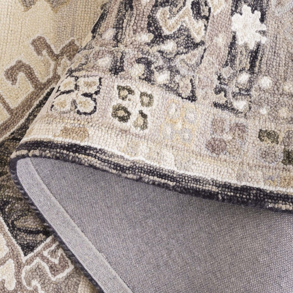 Safavieh Aspen Hand-Tufted Wool Runner Oriental Pattern Hallway Rug in Charcoal Beige 6'-0" x 9'-0" APN105H-6
