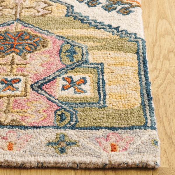Safavieh Aspen Hand Tufted Wool Accent Rug Bohemian Geometric Pattern for Entryways and Bedrooms 3'-0" x 5'-0" APN106Q-3