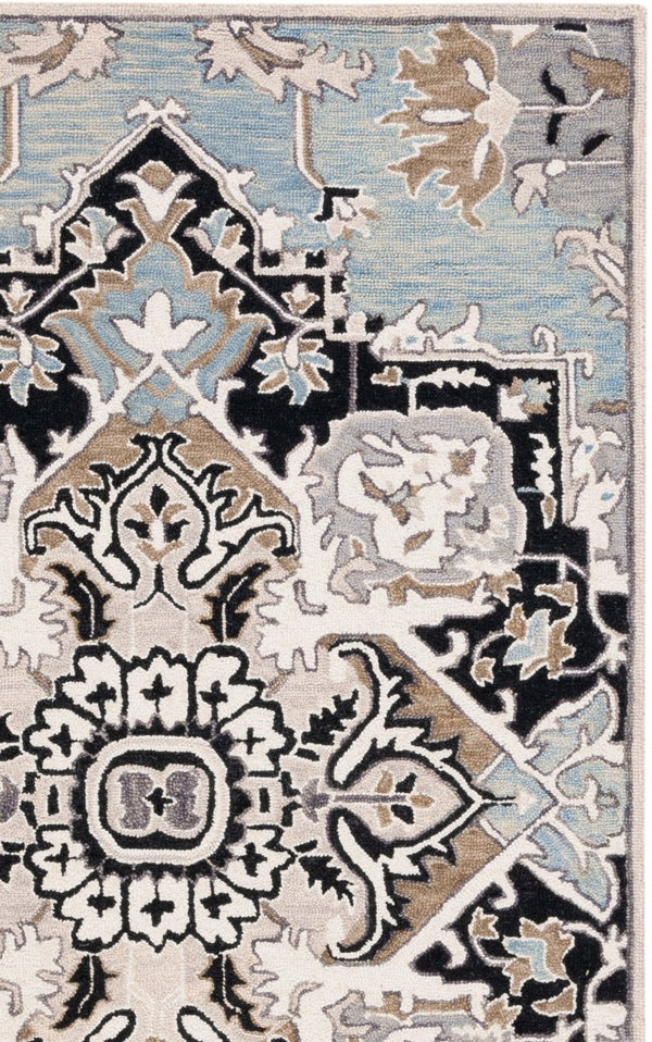 Safavieh Aspen Hand Tufted Wool Oriental Runner Rug Artisan Woven Hallway Accent in Blue 6'-0" x 9'-0" APN107M-6