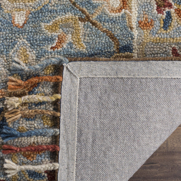 Safavieh Aspen Luxurious Hand-tufted Wool Rug – Elegant Traditional Design For Hallways And Narrow Spaces Grey ,Navy Wool Apn110a-210