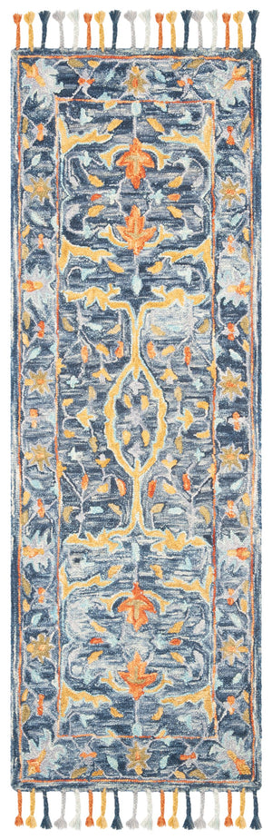 Safavieh Aspen Hand-tufted Wool Area Rug - Luxurious 10x14 Feet With Traditional Ornate Floral Design Blue ,Rust Wool Apn116m-28