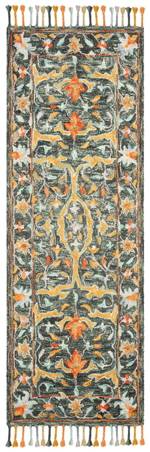 Safavieh Aspen Hand-tufted Wool Area Rug - Luxurious 10x14 Feet With Traditional Ornate Floral Design Olive ,Rust Wool Apn116x-211