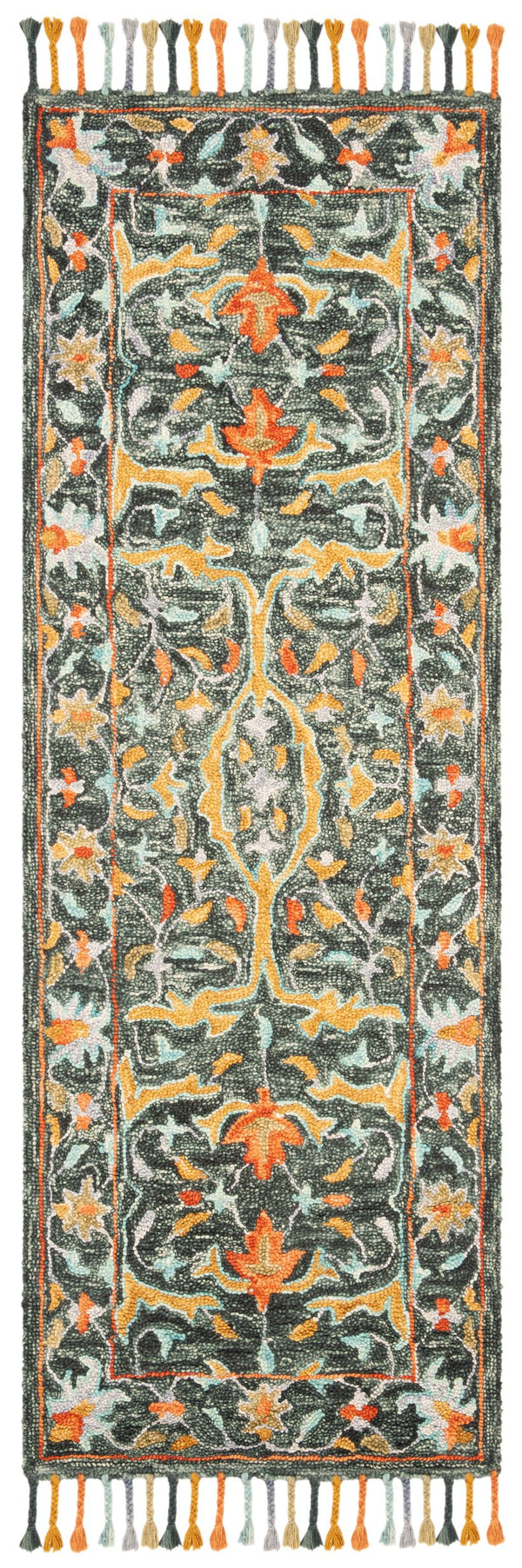 Safavieh Aspen Hand-tufted Wool Area Rug - Luxurious 10x14 Feet With Traditional Ornate Floral Design Olive ,Rust Wool Apn116x-211