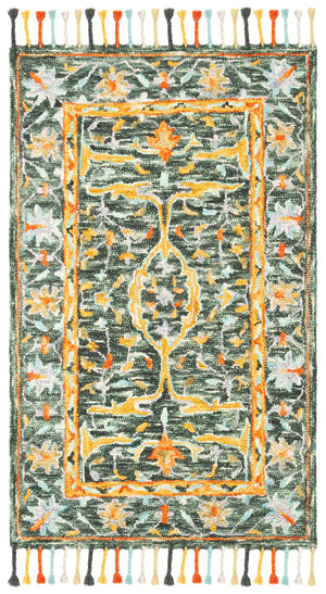 Safavieh Aspen Hand-tufted Wool Area Rug - Luxurious 10x14 Feet With Traditional Ornate Floral Design Olive ,Rust Wool Apn116x-211