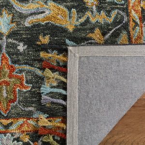 Safavieh Aspen Hand-tufted Wool Area Rug - Luxurious 10x14 Feet With Traditional Ornate Floral Design Olive ,Rust Wool Apn116x-211