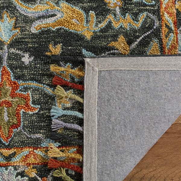 Safavieh Aspen Hand-tufted Wool Area Rug - Luxurious 10x14 Feet With Traditional Ornate Floral Design Olive ,Rust Wool Apn116x-211