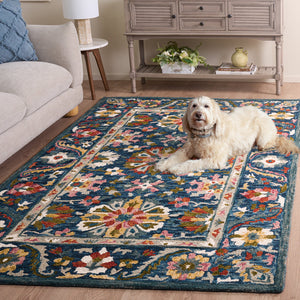 Safavieh Aspen Hand-Tufted Wool-Cotton Rug In Calming Blue Green Palette — Plush, Artisanal Square Accent 3'-0" x 3'-0" APN129M-3SQ