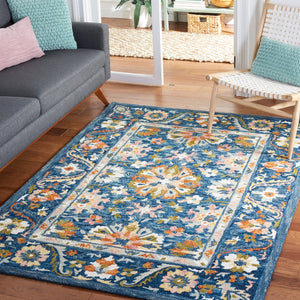 Safavieh Aspen Hand-Tufted Wool-Cotton Rug In Calming Blue Green Palette — Plush, Artisanal Square Accent 3'-0" x 3'-0" APN129M-3SQ