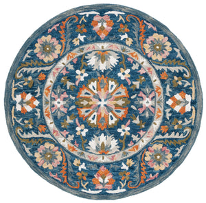 Safavieh Aspen Hand-Tufted Wool Accent Rug In Calming Blue Green Floral Pattern — Low-Profile Cozy 1/2" Pile 2'-3" x 5'-0" APN129M-25