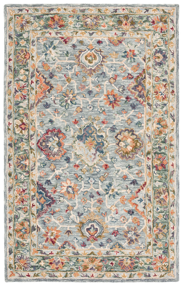 Safavieh Aspen Hand-tufted Bohemian Area Rug In Luxurious Wool And Cotton Blend For Elegant Home Décor Grey ,Green 85% Wool,15% Cotton Apn134f-25