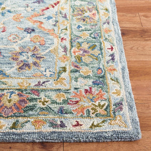 Safavieh Aspen Hand-Tufted Wool Floral Vine Area Rug for Large Boho Living Spaces 8' x 8' Square APN134F-8SQ