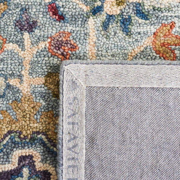 Safavieh Aspen Hand-Tufted Wool Floral Vine Area Rug for Large Boho Living Spaces 9' x 9' Square APN134F-9SQ