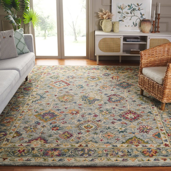 Safavieh Aspen Hand-Tufted Wool Floral Vine Area Rug for Large Boho Living Spaces 12' x 16' APN134F
