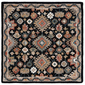 Safavieh Aspen Hand-Tufted Black & Rust Runner Rug, Wool-Cotton Blend, Durable Soft Pile For Hallways 2'-3" x 13'-0" APN145Z-213