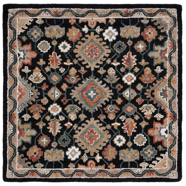 Safavieh Aspen Hand-Tufted Black & Rust Runner Rug, Wool-Cotton Blend, Durable Soft Pile For Hallways 2'-3" x 13'-0" APN145Z-213