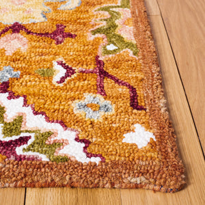Safavieh Aspen Hand-Tufted Wool-Cotton Area Rug In Muted Rust & Green — Bohemian Elegance, Durable Comfort 9'-0" x 12'-0" APN148P-9