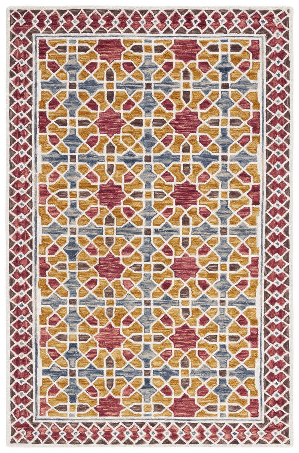 Aspen Hand Tufted Wool & Cotton Bohemian Area Rug - Luxurious 12mm Pile Height for Cozy Spaces