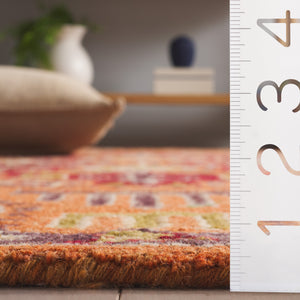 Safavieh Aspen Hand Tufted Corridor Rug – Timeless Elegance With Intricate Floral Motifs For Classic Decor Rust ,Red 85% Wool,15% Cotton Apn151p-29