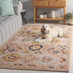 Safavieh Aspen Hand-tufted Area Rug - Elegant Grey And Pink Design, 5x8 Feet, Luxurious Wool Blend For Any Room Grey ,Pink 85% Wool,15% Cotton Apn152f-5