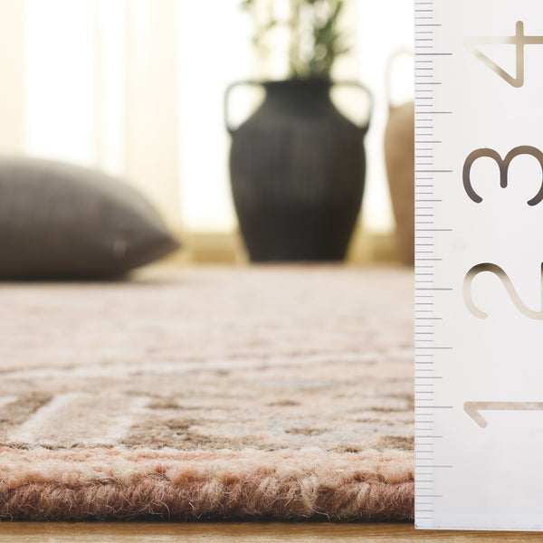 Safavieh Aspen Hand Tufted Wool & Cotton Rug - Luxurious Indian Craftsmanship For Elegant Home Décor Beige ,Grey 85% Wool,15% Cotton Apn153b-5r