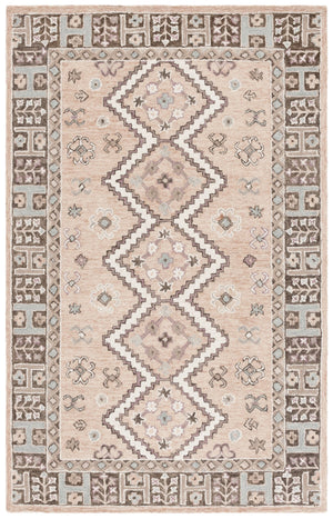 Safavieh Aspen Hand-tufted Area Rug - Luxurious 5x8 Beige & Grey With Classic Diamond Motif For Comfort Beige ,Grey 85% Wool,15% Cotton Apn153b-5