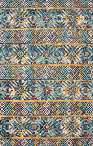 Safavieh Aspen 273 Hand Tufted Bohemian Rug Blue / Gold 9' x 9' Square APN273M-9SQ