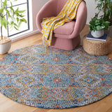 Safavieh Aspen 273 Hand Tufted Bohemian Rug Blue / Gold 9' x 9' Square APN273M-9SQ