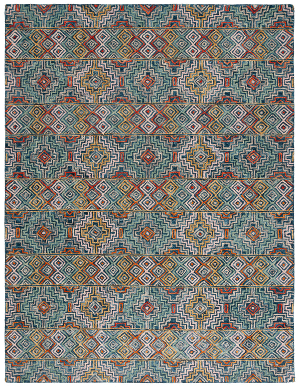 Safavieh Aspen 273 Hand Tufted Bohemian Rug Blue / Gold 9' x 9' Square APN273M-9SQ