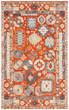 Safavieh Aspen 305 Hand Tufted Bohemian Rug Rust / Ivory 85% Wool, 15% Cotton