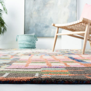 Safavieh Aspen Hand Tufted Wool Runner Rug Abstract Ivory Black Hallway Artisan Craft 2'-3" x 19'-0" APN517A-219