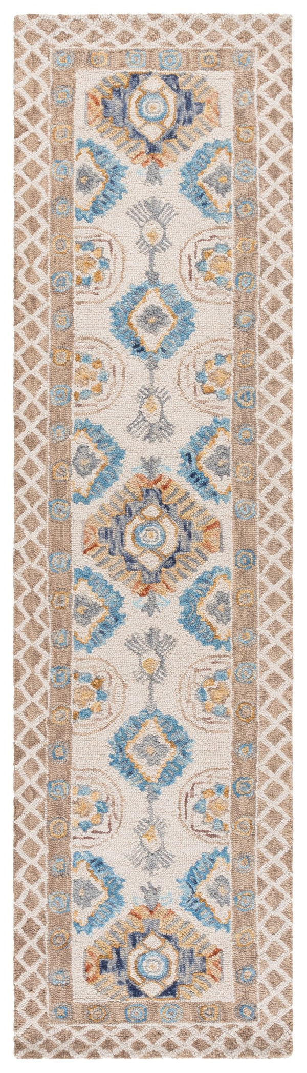 Safavieh Aspen Hand-tufted Runner Rug - Luxurious Wool Blend In Elegant Ivory And Beige With Floral Patterns Ivory ,Beige 80% Wool & 20% Cotton Apn551b-29