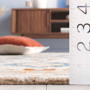 Safavieh Aspen Hand-tufted Runner Rug - Luxurious Wool Blend In Elegant Ivory And Beige With Floral Patterns Ivory ,Beige 80% Wool & 20% Cotton Apn551b-5