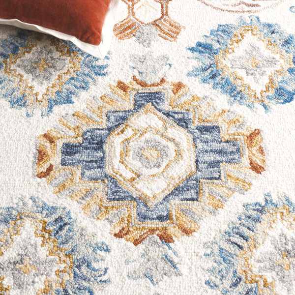 Safavieh Aspen Hand-tufted Runner Rug - Luxurious Wool Blend In Elegant Ivory And Beige With Floral Patterns Ivory ,Beige 80% Wool & 20% Cotton Apn551b-5