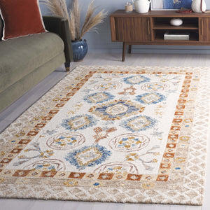 Safavieh Aspen Hand-tufted Area Rug – Luxurious Wool Blend With Elegant Floral Design For Timeless Home Decor Ivory ,Beige 80% Wool & 20% Cotton Apn551b-8