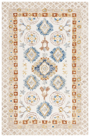 Safavieh Aspen Hand-tufted Runner Rug - Luxurious Wool Blend In Elegant Ivory And Beige With Floral Patterns Ivory ,Beige 80% Wool & 20% Cotton Apn551b-5