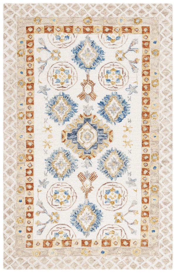 Safavieh Aspen Hand-tufted Area Rug – Luxurious Wool Blend With Elegant Floral Design For Timeless Home Decor Ivory ,Beige 80% Wool & 20% Cotton Apn551b-8