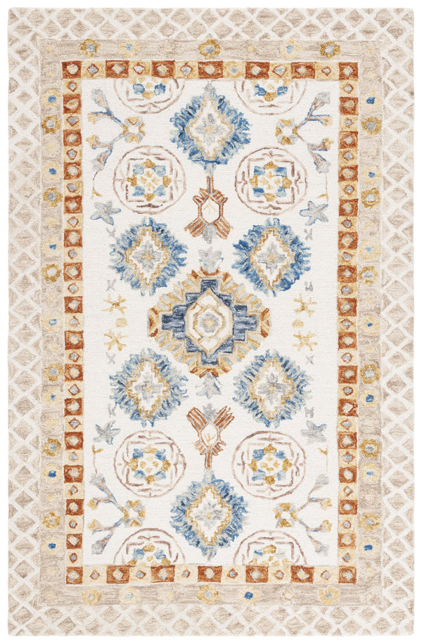 Safavieh Aspen Hand-tufted Area Rug – Luxurious Wool Blend With Elegant Floral Design For Timeless Home Decor Ivory ,Beige 80% Wool & 20% Cotton Apn551b-8