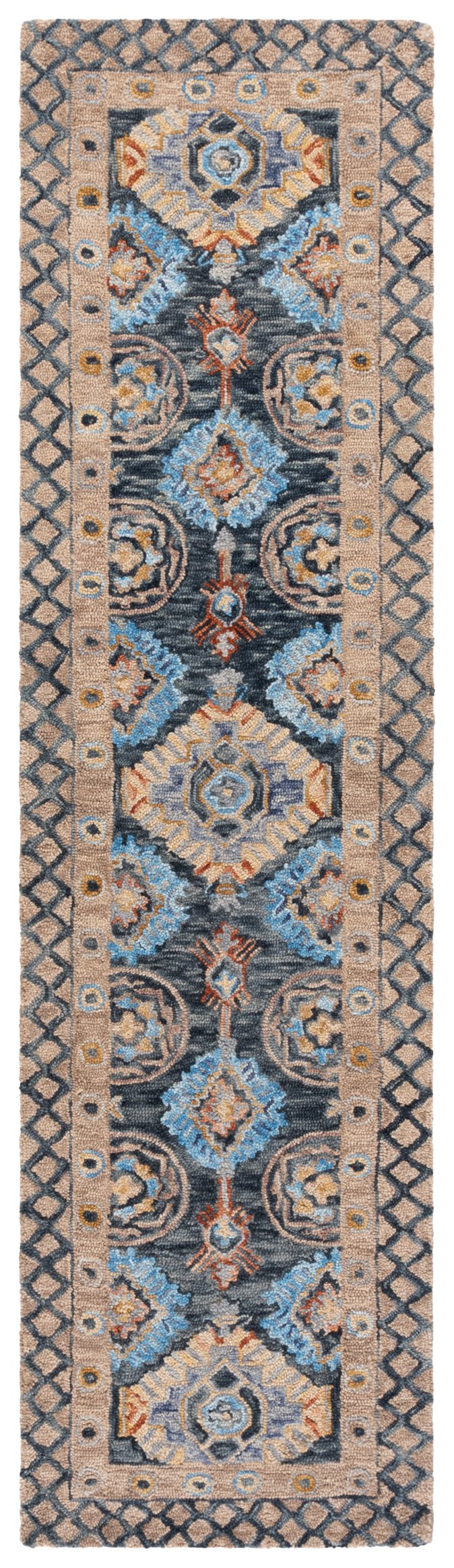 Safavieh Aspen Hand-tufted Area Rug – Luxurious Wool Blend With Elegant Floral Design For Timeless Home Decor Blue ,Beige 80% Wool & 20% Cotton Apn551m-3