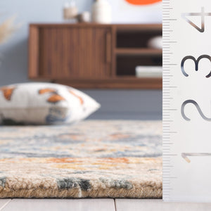 Safavieh Aspen Hand-tufted Runner Rug - Luxurious Wool Blend In Elegant Ivory And Beige With Floral Patterns Blue ,Beige 80% Wool & 20% Cotton Apn551m-5