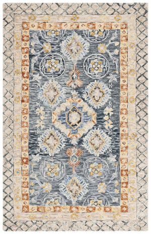 Safavieh Aspen Hand-tufted Area Rug – Luxurious Wool Blend With Elegant Floral Design For Timeless Home Decor Blue ,Beige 80% Wool & 20% Cotton Apn551m-3