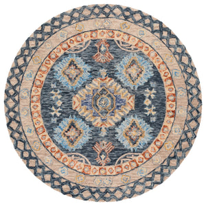 Safavieh Aspen Hand-tufted Runner Rug - Luxurious Wool Blend In Elegant Ivory And Beige With Floral Patterns Blue ,Beige 80% Wool & 20% Cotton Apn551m-6r