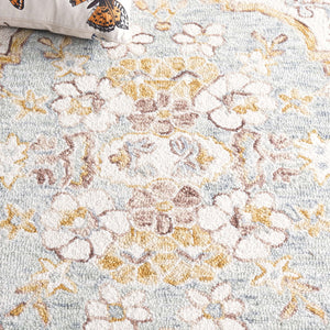 Safavieh Aspen Hand-tufted Floral Area Rug - Luxurious Wool And Cotton Blend For Timeless Elegance And Comfort Ivory ,Light Grey 80% Wool & 20% Cotton Apn552f-4