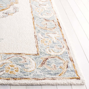 Safavieh Aspen Hand-tufted Floral Area Rug - Luxurious Wool And Cotton Blend For Timeless Elegance And Comfort Ivory ,Light Grey 80% Wool & 20% Cotton Apn552f-4