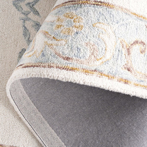 Safavieh Aspen Hand-tufted Floral Area Rug - Luxurious Wool And Cotton Blend For Timeless Elegance And Comfort Ivory ,Light Grey 80% Wool & 20% Cotton Apn552f-4